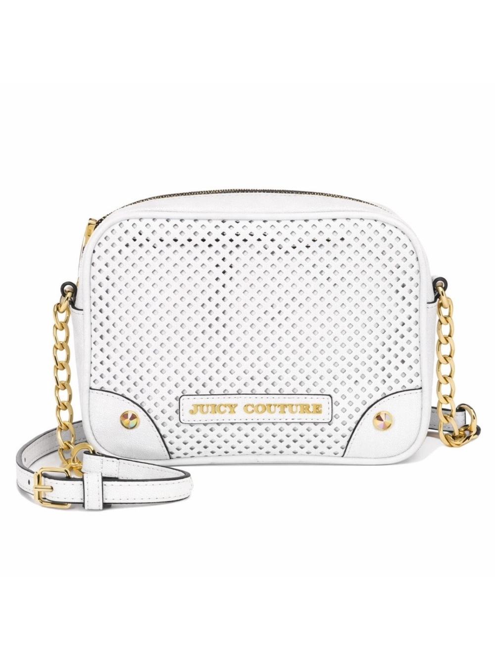 Juicy Couture Sophia Crossbody White Gold Chain Y2K Shoulder Bag Purse